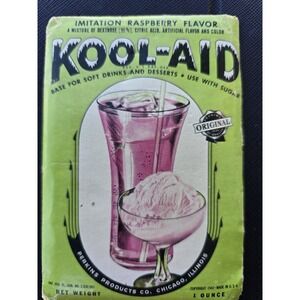 VTG RARE 1940 Kool-Aid Raspberry Flavor Packet Unused Full Collectible 42 #2Kool